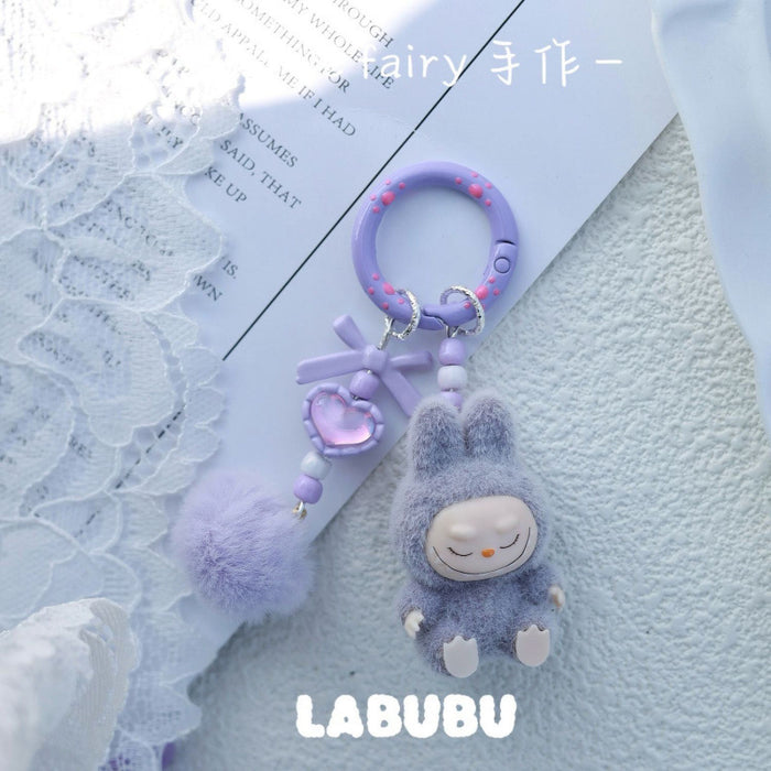 Wholesale Flocked mini keychain,  vinyl,  cute grain,  strolling bag,  mobile phone pendant,  cute ornament