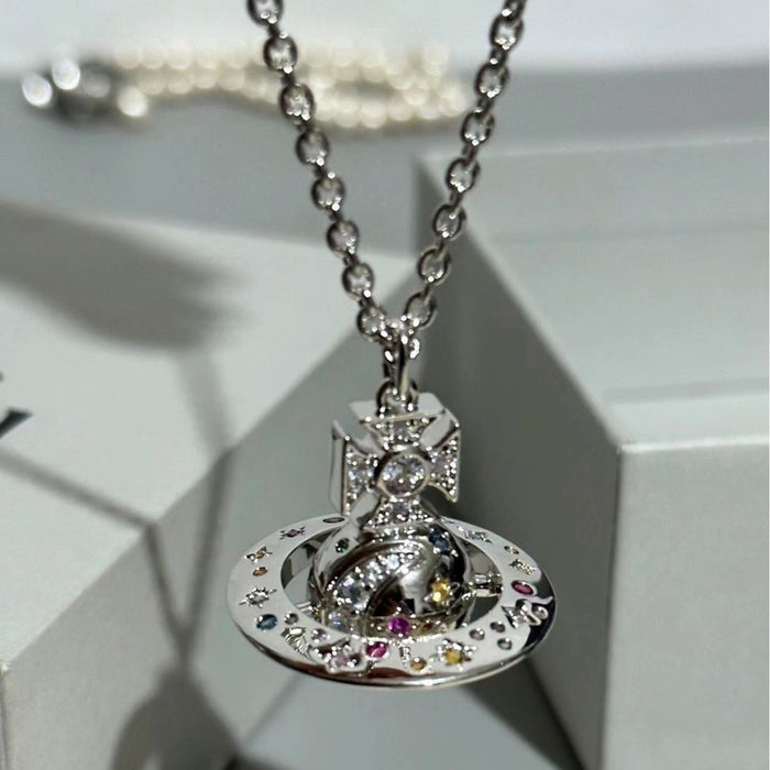 Wholesale Necklace colored diamond pendant sweater chain