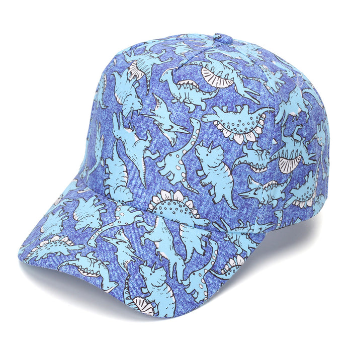 Wholesale Kids Printed Dinosaur Excavator Truck Baseball Cap Summer Sun Hat for Boys Boutique