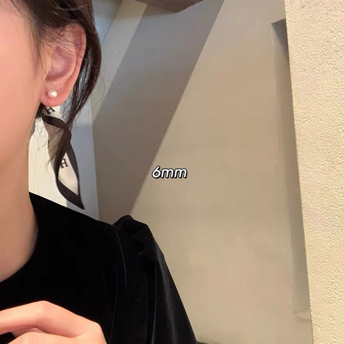 Wholesale Pearl earrings, silver needles, ear clips