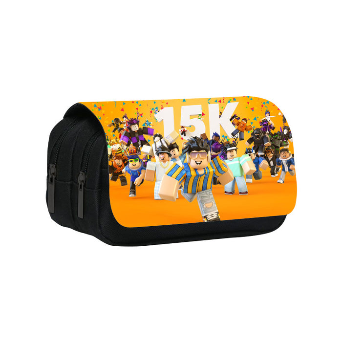 Wholesale Printing Double Layer Pencil Bag Cartoon Storage Bag