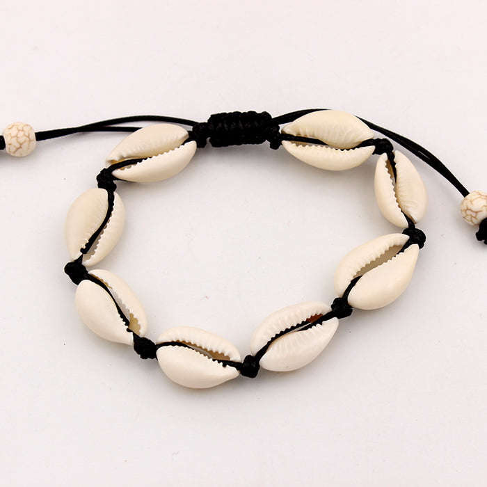 Wholesale Personalized, creative, casual jewelry, natural seashells, hand woven bracelets