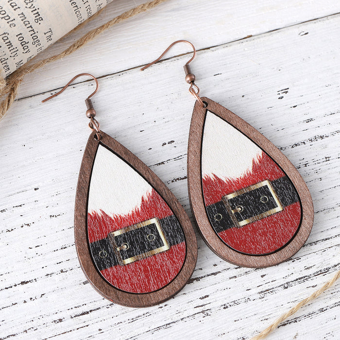 Wholesale Printed Water Drop Drop Earrings JDC-ES-ChuLian010