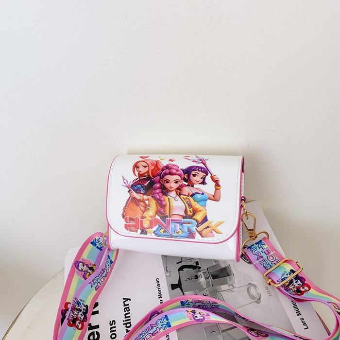 Wholesale Chic Cartoon PU Crossbody Bag for Girls Cute Square Bag with Heart Print Ideal