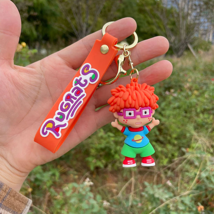 Wholesale Small soldier keychain, 3D cartoon character keychain, cute and mischievous bag pendant