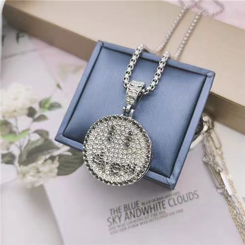 Wholesale Full Diamond Simple Cartoon Children's Stainless Steel Necklace JDC-NE-YSJZ007