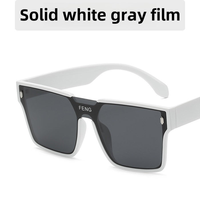 Wholesale Advanced retro large frame integrated lens sunglasses, women's UV resistant sunglasses, glasses