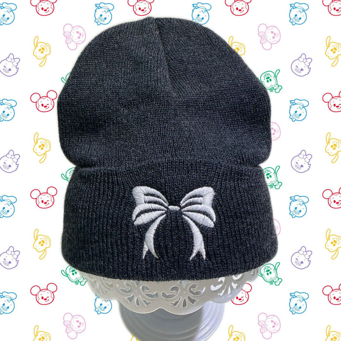 Wholesale Children' s new butterfly embroidery knitted hat double layer warm pullover acrylic wool hat