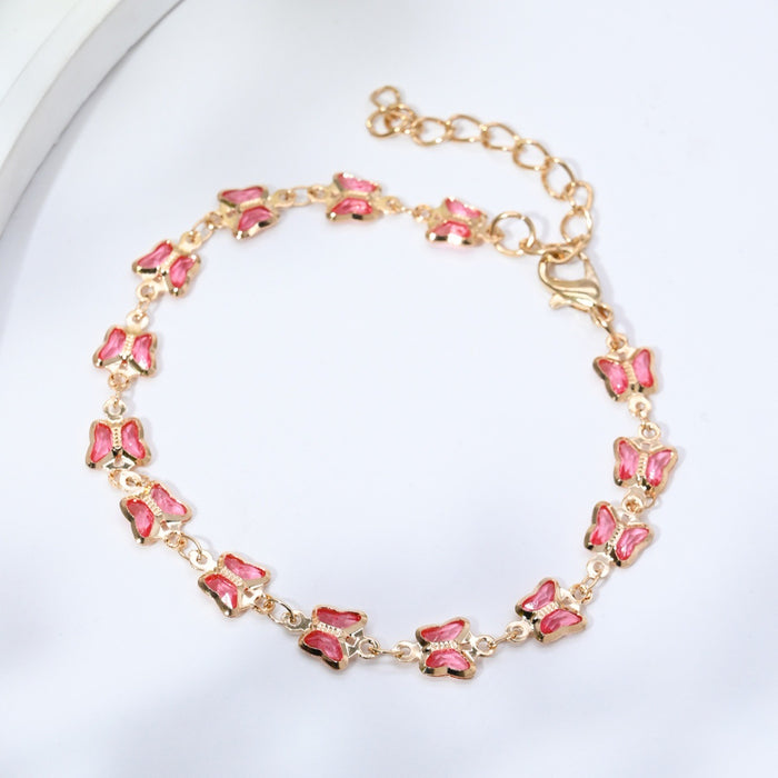 Wholesale Alloy Electroplated Star Rhinestone Bracelet and Necklace Set