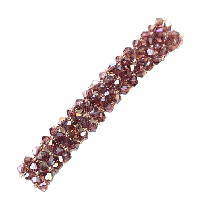Wholesale Woven Clip Headwear Women's Side Clip Simple Crystal Hairpin Girl Crystal