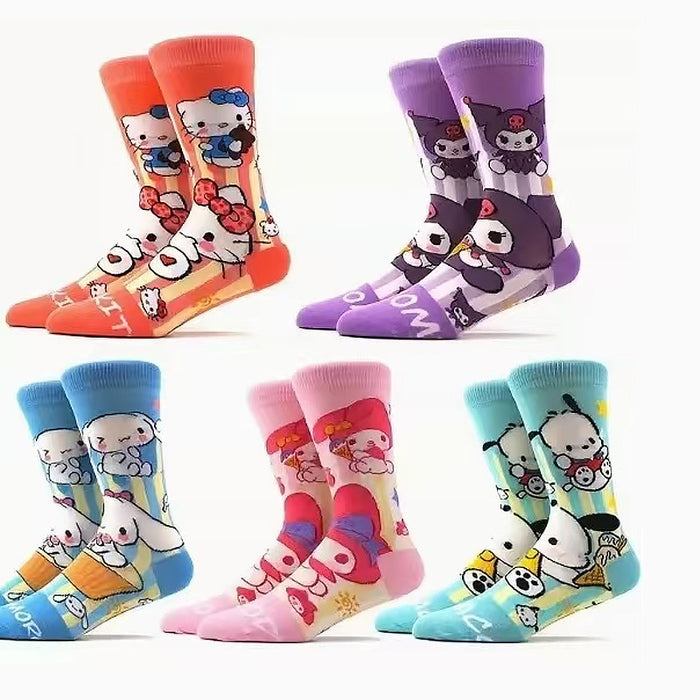 Wholesale Cotton All-Season Cartoon Mid-Calf Socks