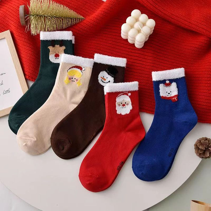 Wholesale Elk New Christmas Cotton Socks JDC-SK-ZhongY001