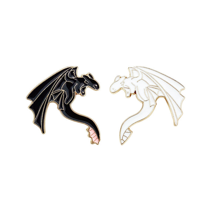Wholesale Dragon Design Cartoon Brooch Metal Pin Stylish Decorative Accent for Clothing and Bags MOQ≥2