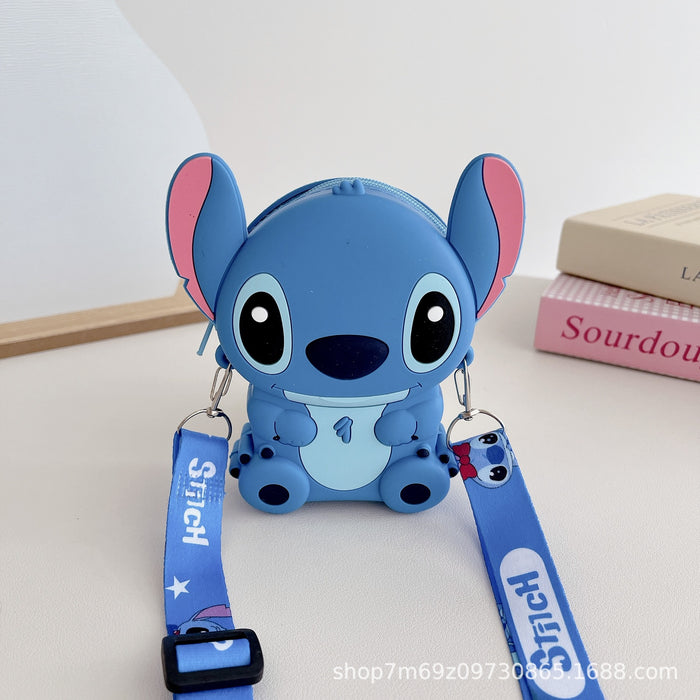 Wholesale Cartoon Children's Silicone Bag Fashion Shoulder Bag Toy Storage Earphone Bag Crossbody Bag