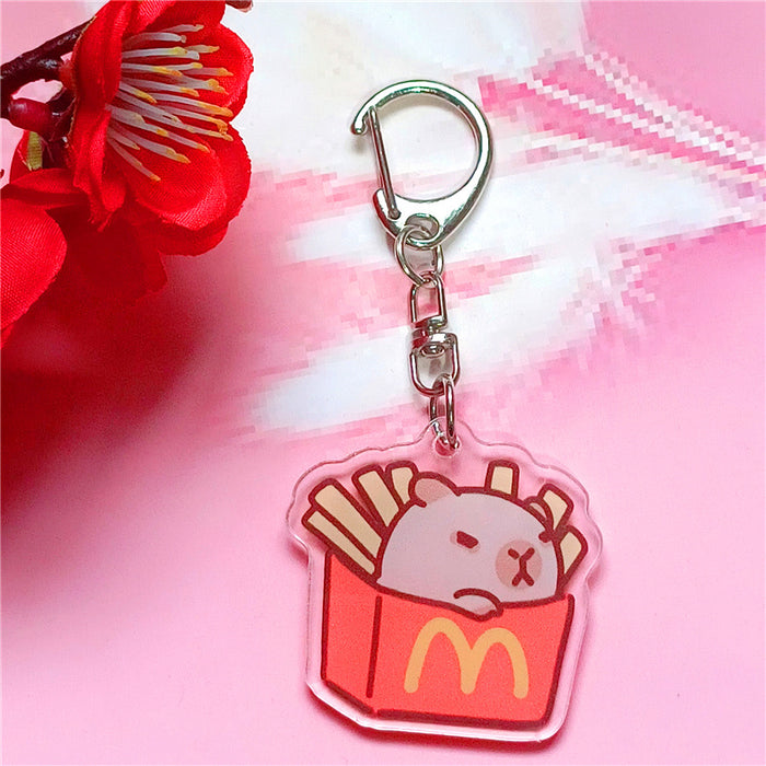 Wholesale Cartoon Keychain Acrylic Double-Sided Key Ring
