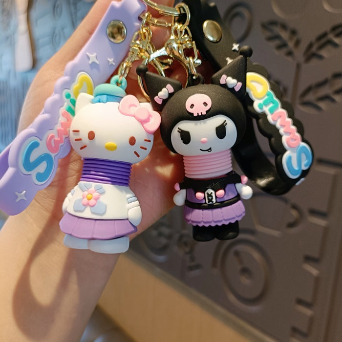 Wholesale Silicone Cartoon Doll Keychain JDC-KC-MingT152