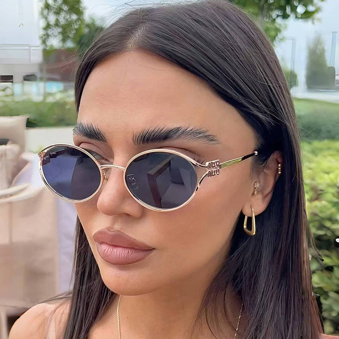 Wholesale Metal Open Sunglasses Personalized Sunglasses Outdoor Travel Fashion Street Photography Glasses