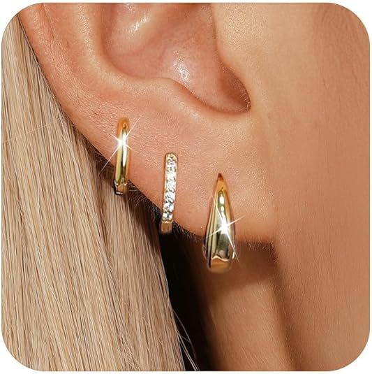 Wholesale New retro niche versatile octagonal star earrings copper plated with real gold temperament fashionable star earrings wholesale