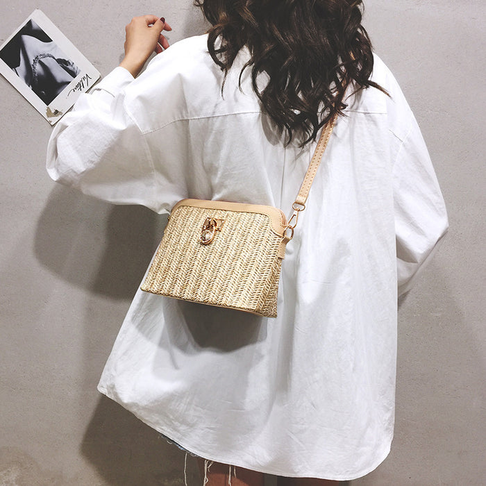 Wholesale Shell Straw Simple Shoulder Bag JDC-SD-SYuan005