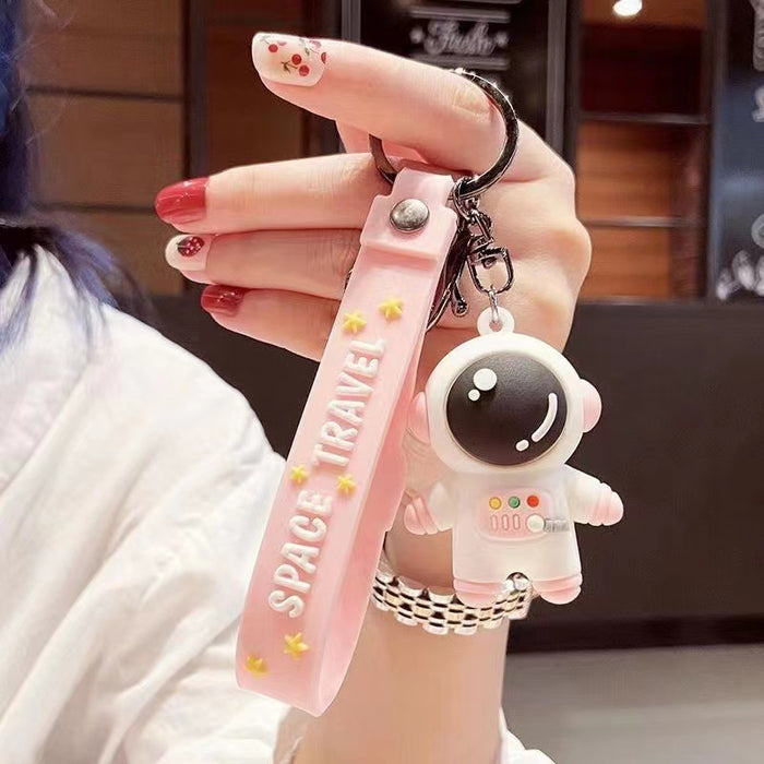 Wholesale  Doll keychain pendant gift cartoon silicone couple's spaceman accessories