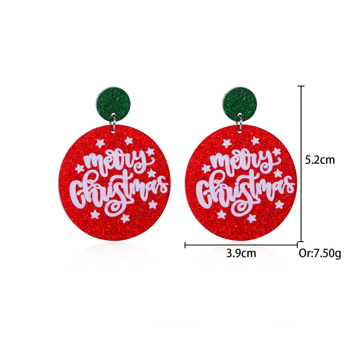 Wholesale Alloy bell snowman elk gingerbread man earrings Christmas earrings