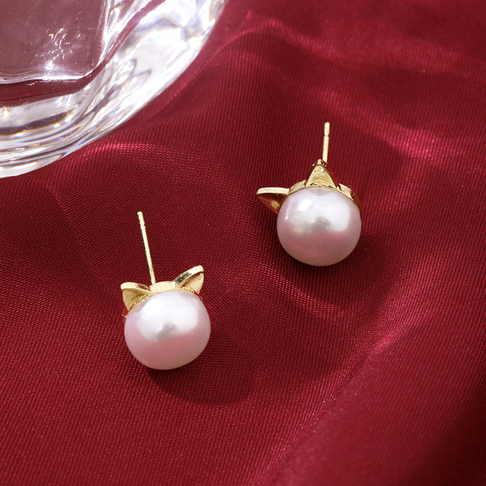 Wholesale Pearl earrings earrings, fashionable and versatile, cute and simple earrings