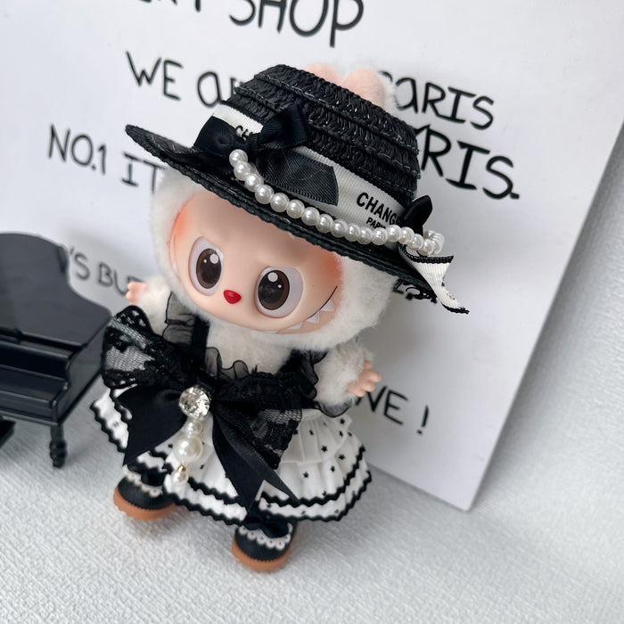 Wholesale Clothes Accessible Cute black and white skirt suit for three generations