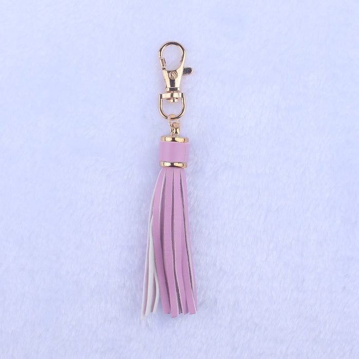 Wholesale Leather tassel pendant accessories tassel  gold buckle keychain tassel bracelet bracelet accessories