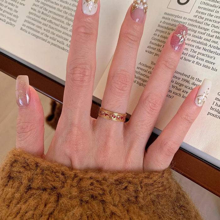 Wholesale Pattern ring, light luxury, versatile temperament, index finger ring