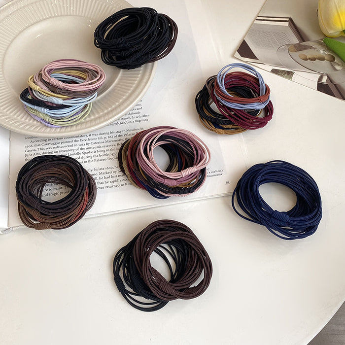 Wholesale Rubber bands, thin hair bands, simple headband, hair tie, leather cover, black headband accessories