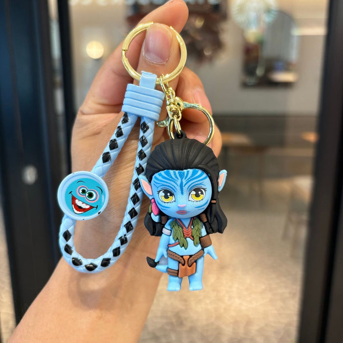 Wholesale Creative cartoon keychain 3D silicone figurine bag, couple pendant, car keychain gift