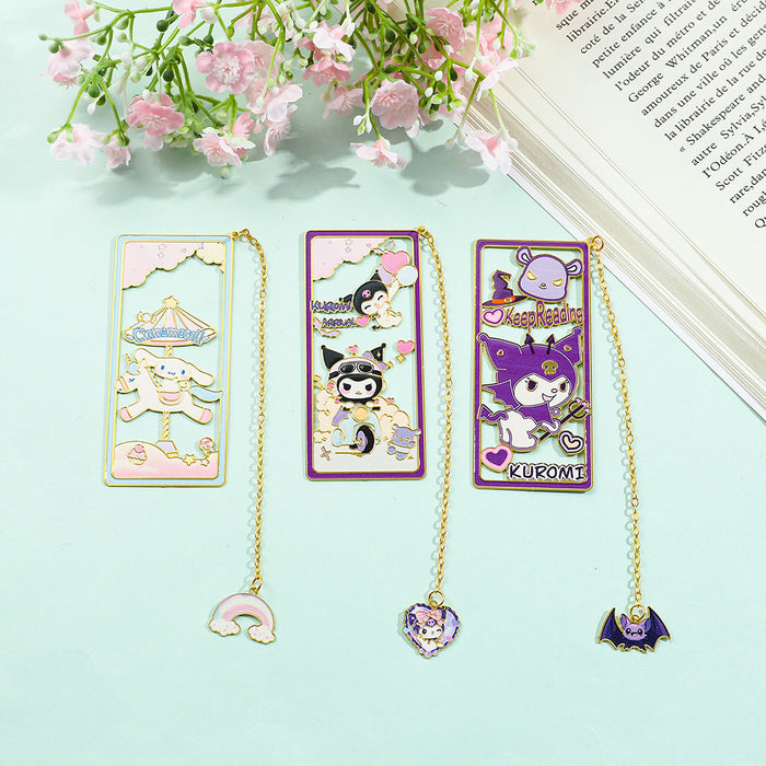 Wholesale Hollow Metal Creative Cute Cartoon Reading Bookmark