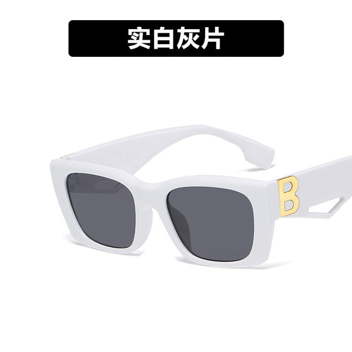 Gafas de sol al por mayor PC Box Square Square Retro Hollow (F) JDC-SG-Yux006