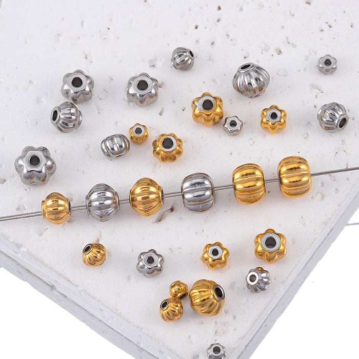 Wholesale Stainless steel hole bead lantern hole bead angular scattered bead separated bead handmade DIY bracelet bracelet bracelet bracelet bracelet