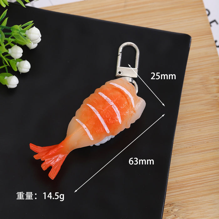 Wholesale PVC Sushi Keychain Food Toy Accessory for Bag Charm or DIY Craft Gift MOQ≥2