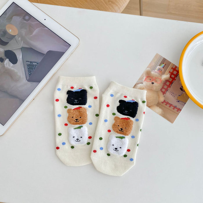 Wholesale Cute socks, mid length socks, long socks, cartoon polka dot socks, short socks