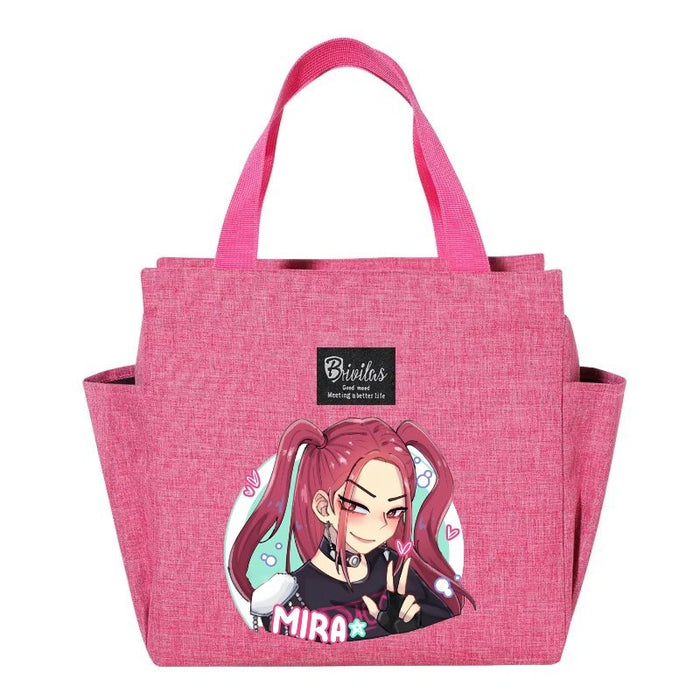 Wholesale Cute Cartoon Print Insulated Lunch Boxes Handbags