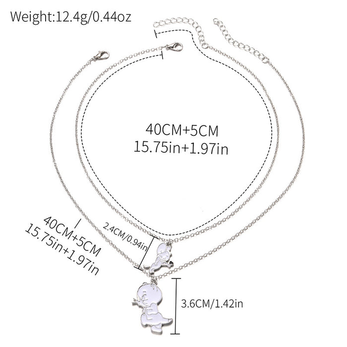 Wholesale New alloy pendant jewelry for women and couples, layered necklace