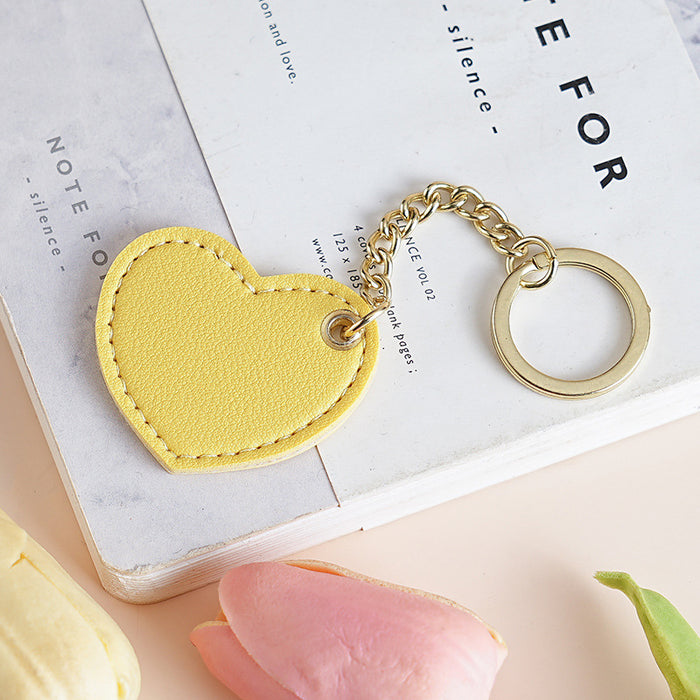 Wholesale Jewelry pendant, heart-shaped leather keychain, cute bag keychain