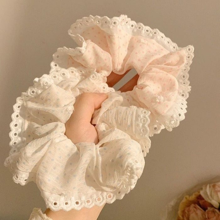 Wholesale Lace Wave Dot Large Bowel Ring Head Large Hair Accessories
