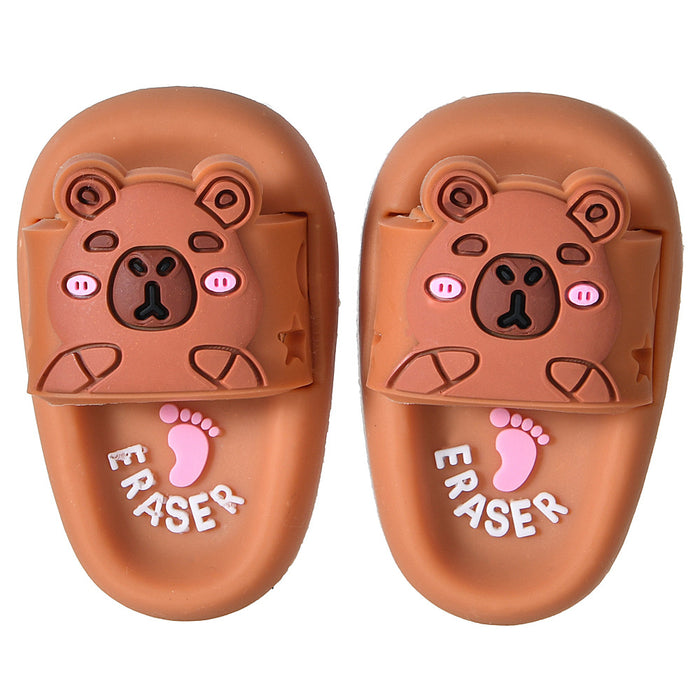 Wholesale Cute slippers shape student eraser mini eraser clean rubber