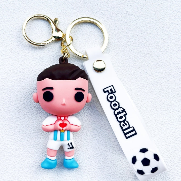 Wholesale PVC Cartoon Football Suit Doll Keychain JDC-KC-WuYi151
