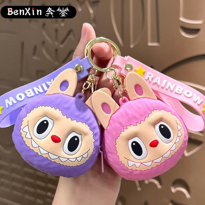 Wholesale Plush Silicone Coin Purse Keychain Bag Decoration Small Gift