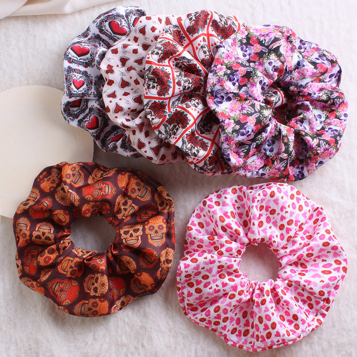 Wholesale large flower large intestine hair ring ladies crazy accessories