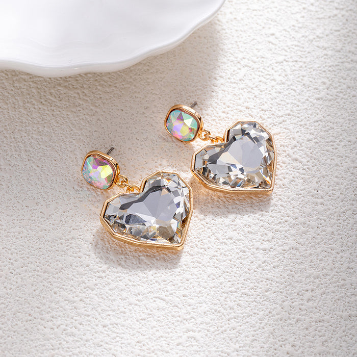 Wholesale Bohemian turquoise leopard print earrings retro tribal ethnic style love heavy earrings for women