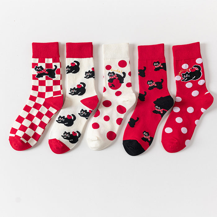 Wholesale Socks, cartoon women's socks, needle cotton socks, long socks