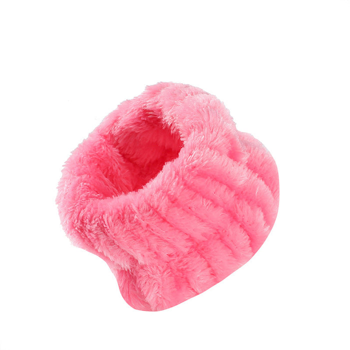 Wholesale Solid Color Plush Wristband Women' s Face Wash Wrist Waterproof Headb Flannel Sweat Wipe Bracelet