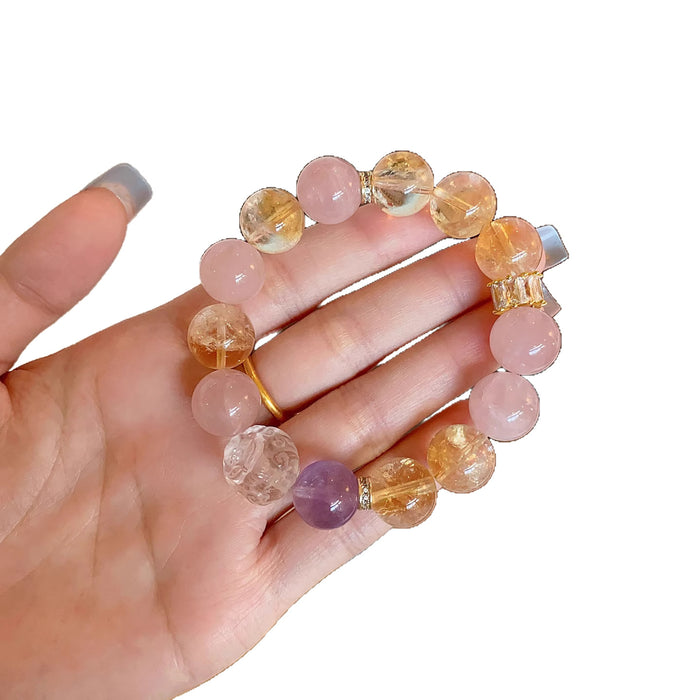 Wholesale Natural pink crystal bracelet, white crystal bracelet, niche and high-end