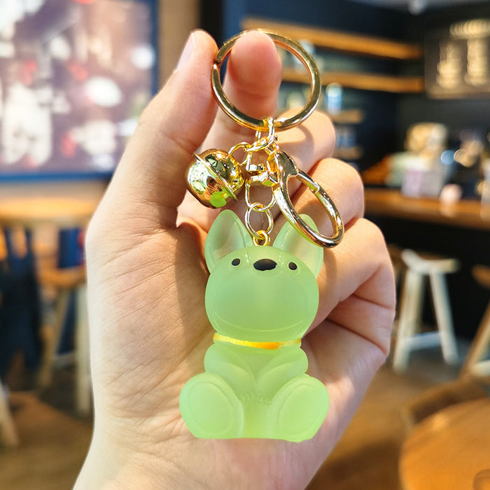 Wholesale Acrylic Matte Crystal Dog Keychain JDC-KC-Tingm029