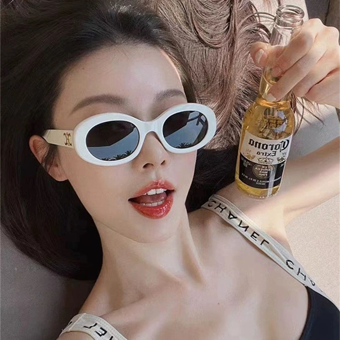 Wholesale Retro sunglasses, women's cat eyes, oval shaped, high-end, sun protection, UV protection, polarized sunglasses